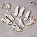 Peep Toe Wedge Sandals