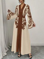 Printed Tie Waist Maxi Dress