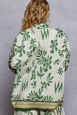 POL Button Down Floral Long Sleeve Shirt