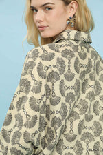 Umgee Printed Button Down Shirt