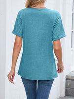 Casual V-Neck Short Sleeve T-Shirt