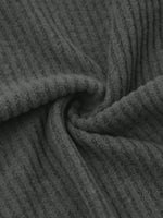 Asymmetrical One-Shoulder Ribbed Knit Top