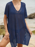 Side Tied V-Neck Cover-Up - Ladyez