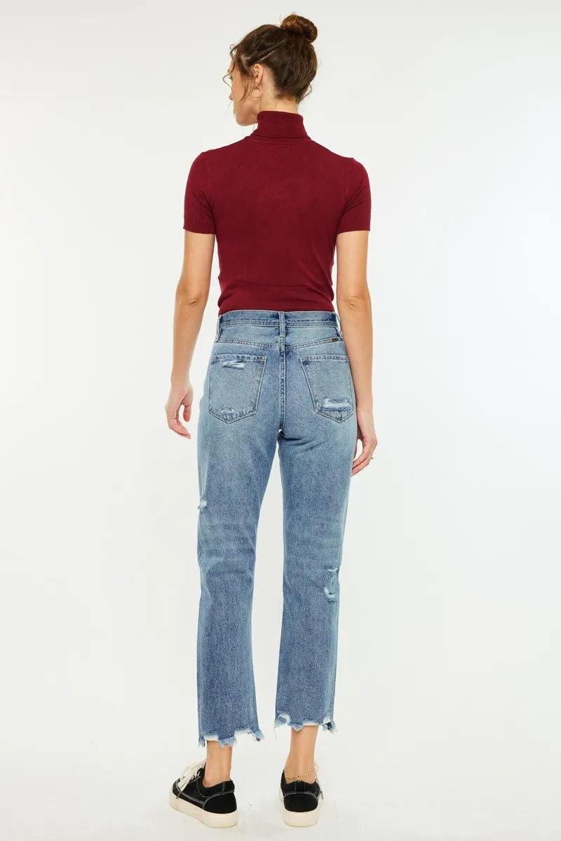 Kancan High Rise Classic Slim Straight Jeans - Ladyez