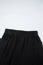 Cargo Pocket Elastic Waist Active Casual Skort - Ladyez