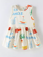 Children's Printed Sleeveless Summer Dress
