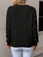 V-Neck Hollow-Out Sleeve Knit Sweater