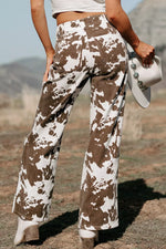 Abstract Pattern Regular Fit Full-Length Western Style Jeans
