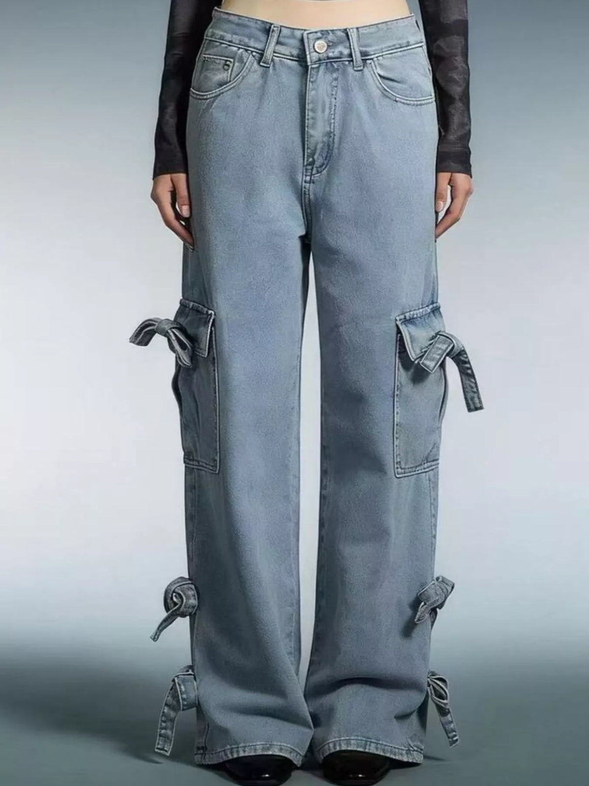 Bow Wide Leg Jeans
