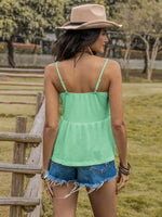 Openwork Scoop Neck Cami