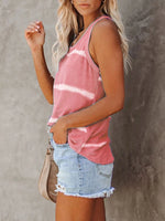Full Size Striped Round Neck Tank Top Plus Size - Ladyez