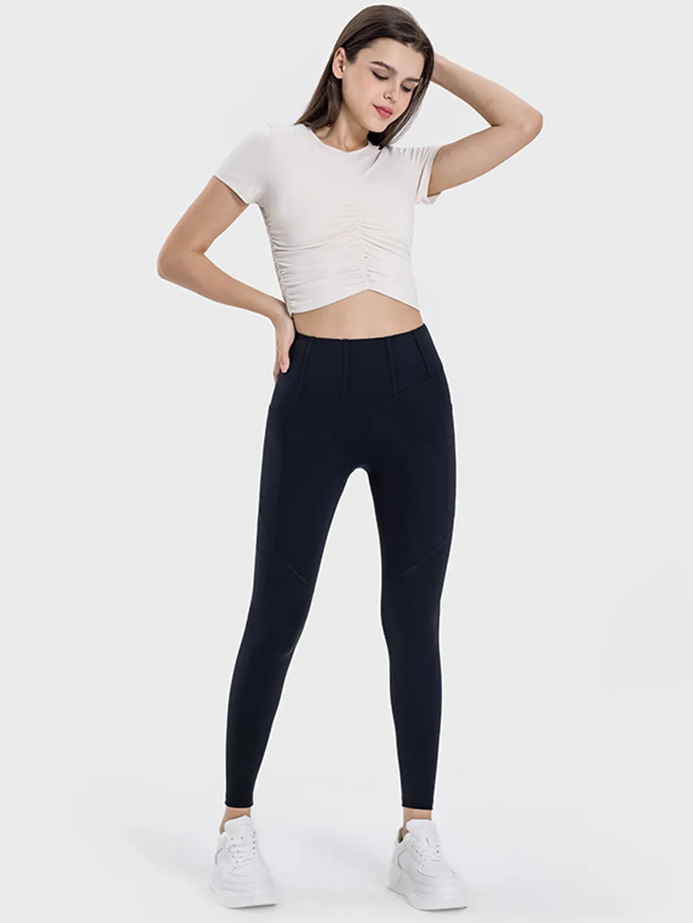 Millennia Pocketed High Waist Active Leggings - Ladyez