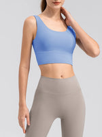 Scoop Neck Wide Strap Active Tank - Ladyez