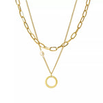 18K Gold-Plated Double Layered Necklace
