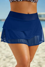 Elastic Waist Swim Skirt - Ladyez