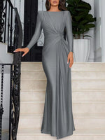 Twisted Long Sleeve Maxi Dress