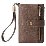 Solid Color Leather Wallet