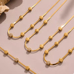 18K Gold-Plated Stainless Steel Zircon Star Moon Necklace