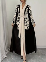 Printed Tie Waist Maxi Dress