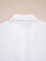 Lace Sleeve Button Down Shirt