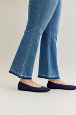 Judy Blue Full Size Mid Rise Slim Bootcut Tummy Control Release Hem Jeans Plus Size