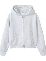 Full Size Casual Zip-Up Long Sleeve Hoodie Plus Size