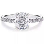 3 Carat 925 Sterling Silver Moissanite Oval Ring