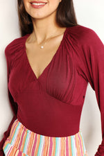 Culture Code Full Size V-Neck Bodysuit - Ladyez