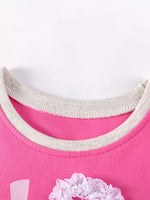 Children's Love Round Neck Tulle Dress