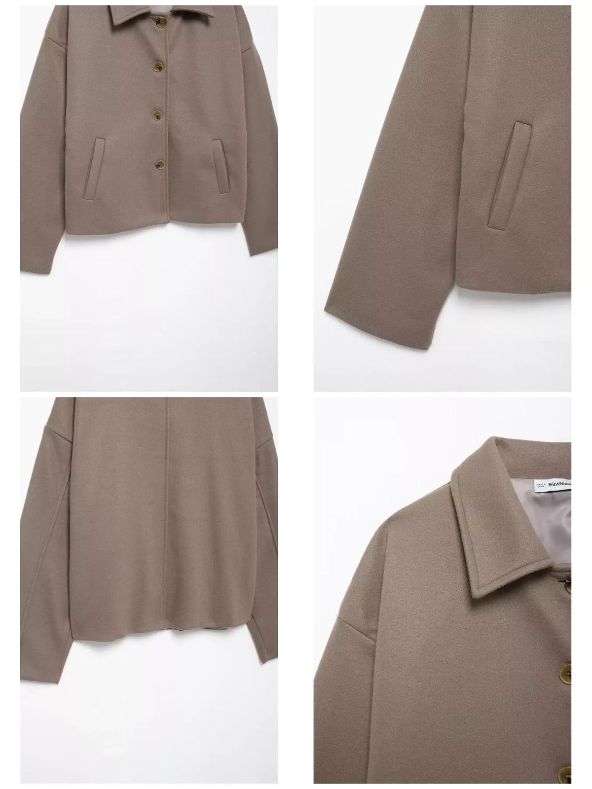 Button-Up Dropped Shoulder Outerwear