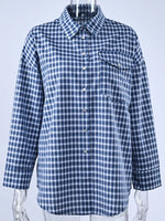 Oversized Plaid Button Up Shirt