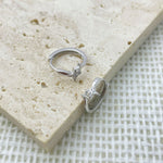 925 Sterling Silver Star Hoop Earrings