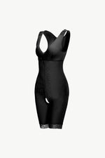Full Size Lace Trim Shapewear with Zipper - Ladyez