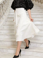 Floral Embellished Midi Skirt
