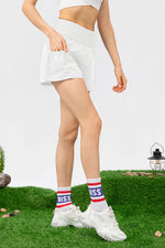 Elastic Waist Pocketed Active Shorts - Ladyez