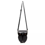 Owl Design Leather Crossbody Bag