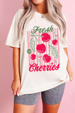 Fresh Cherries Graphic Oversized T-Shirt