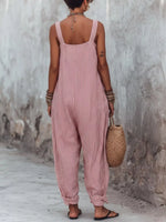 Full Size Striped Wide-Leg Jumpsuit Plus Size