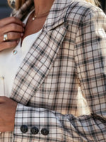 Houndstooth Double-Breasted Blazer