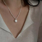 925 Sterling Silver Pearl Necklace