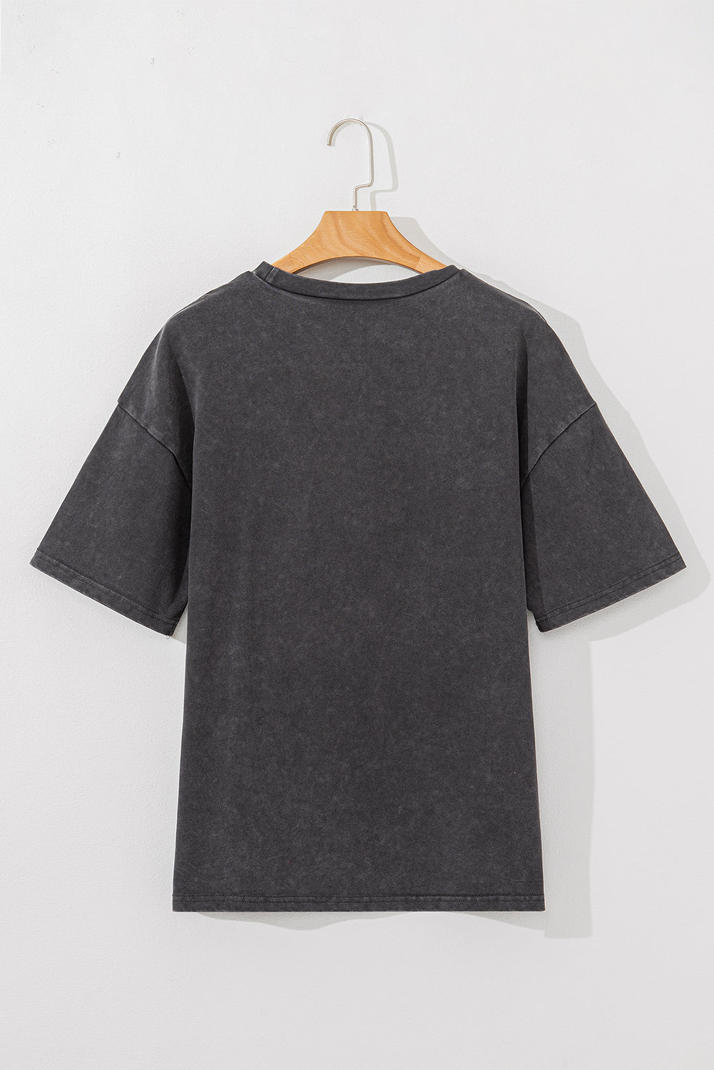 Cheetah Mineral Wash Round Neck Half Sleeve T-Shirt - Ladyez