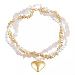 Three-Layered Heart Pendant Necklace