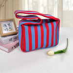 Striped Knit Shoulder Bag