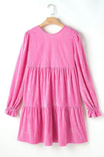 Tiered Flounce Sleeve Mini Dress