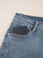 Distressed Ankle-length Straight Jeans - Ladyez