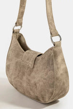 Fame Buckle Detail Hobo Shoulder Bag