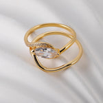 1 Carat Moissanite 925 Sterling Silver 2pcs Ring Set - Ladyez