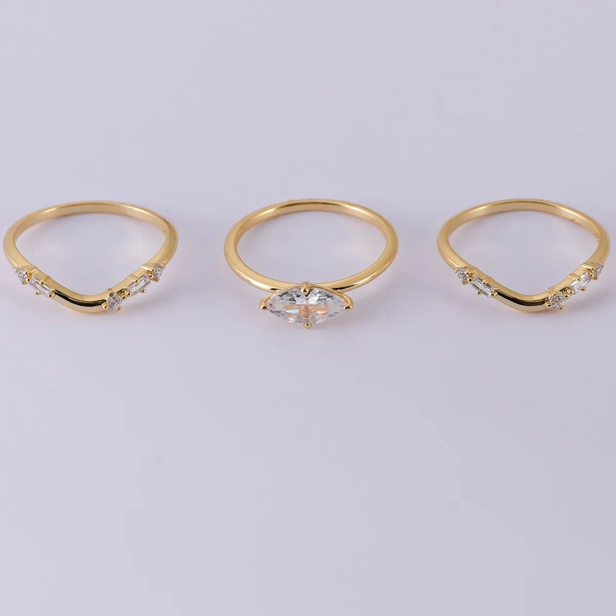 1 Carat Moissanite 925 Sterling Silver 3pcs Ring Set - Ladyez