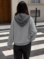 Dropped Shoulder Long Sleeve Hoodie