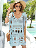 Crochet Knit Beach Cover Up Dress - Ladyez